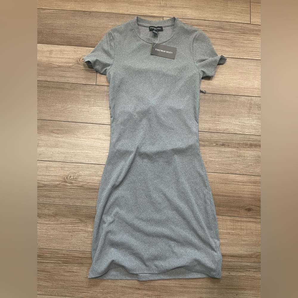 Gray Dress with Back cutout